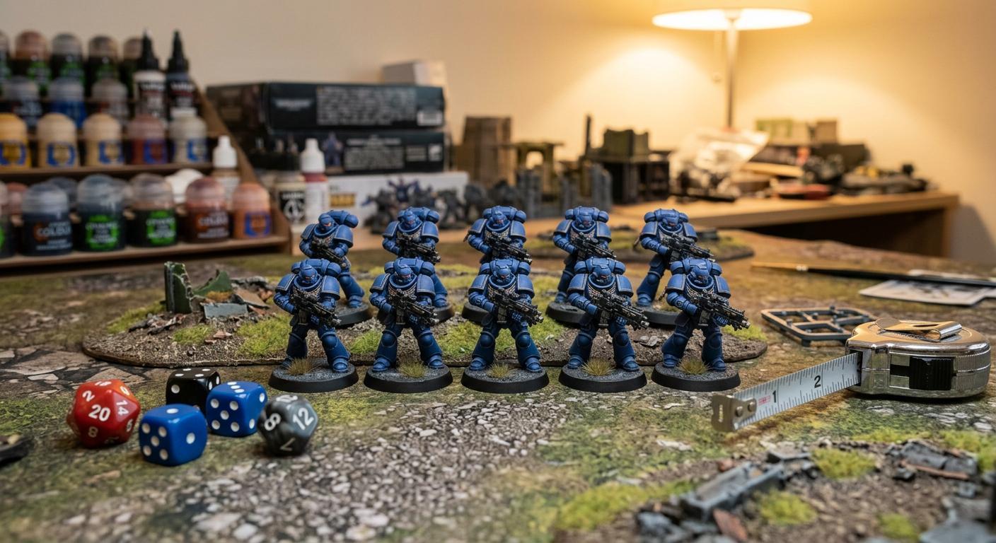 Space Marines beginner army — first 500 points painted simply