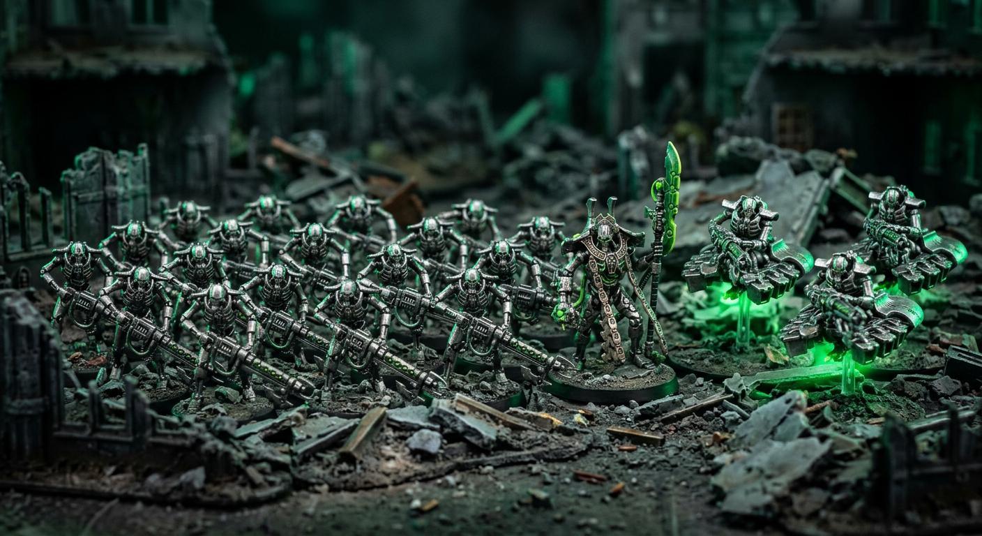 Necrons first 1,000 points — Warriors, Overlord and Destroyers